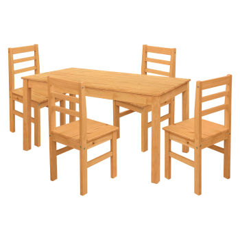 Jedálenský stôl 11164V + 4 stoličky 1221V TORINO vosk